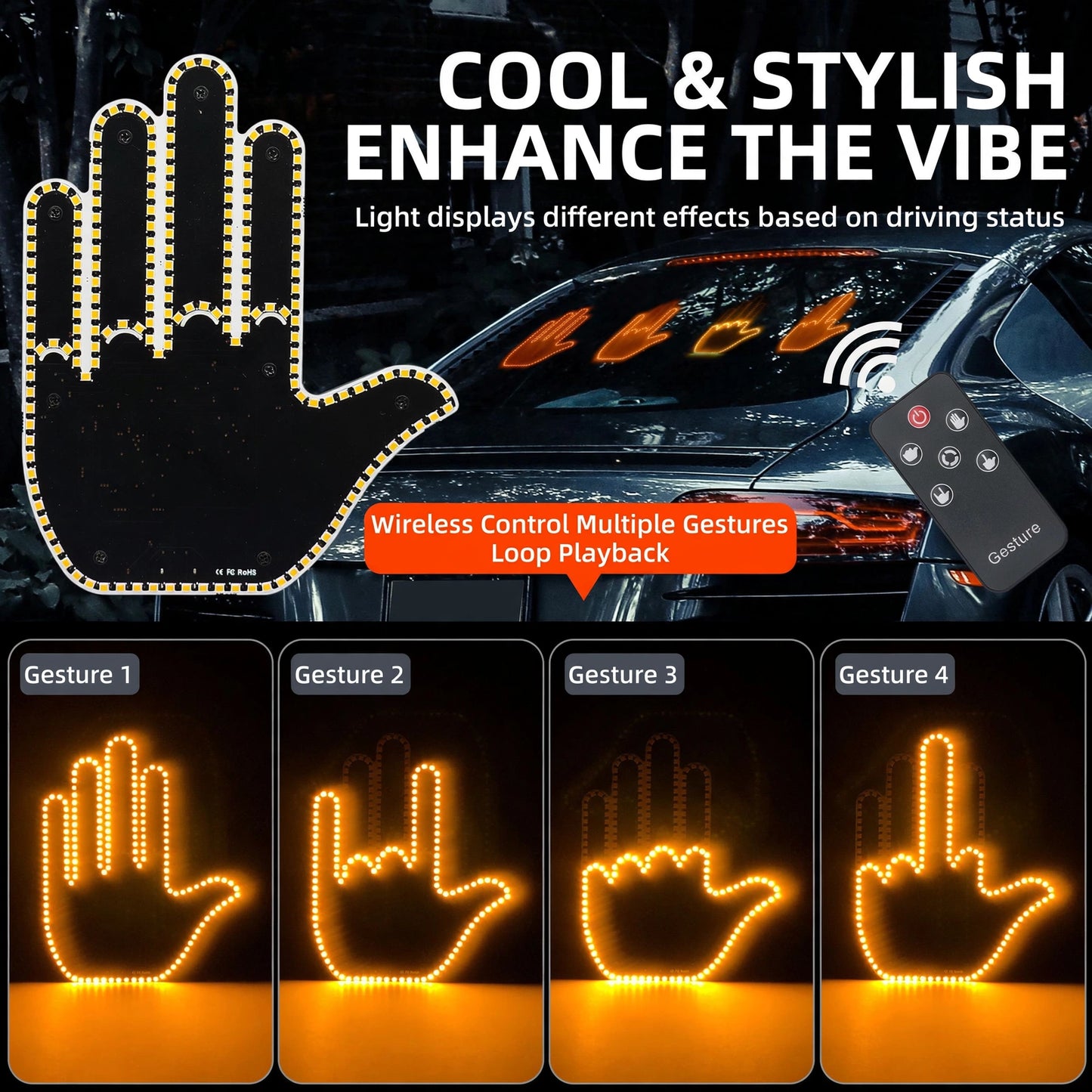 Auto-Fingerlichter und Gestenlichter